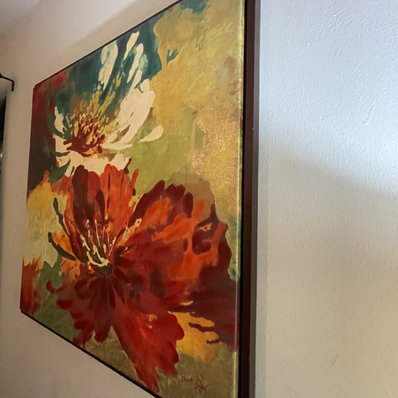 Vintage Signed Agnes Saint Leger Canvas Painting Framed - Picture 3 of 16